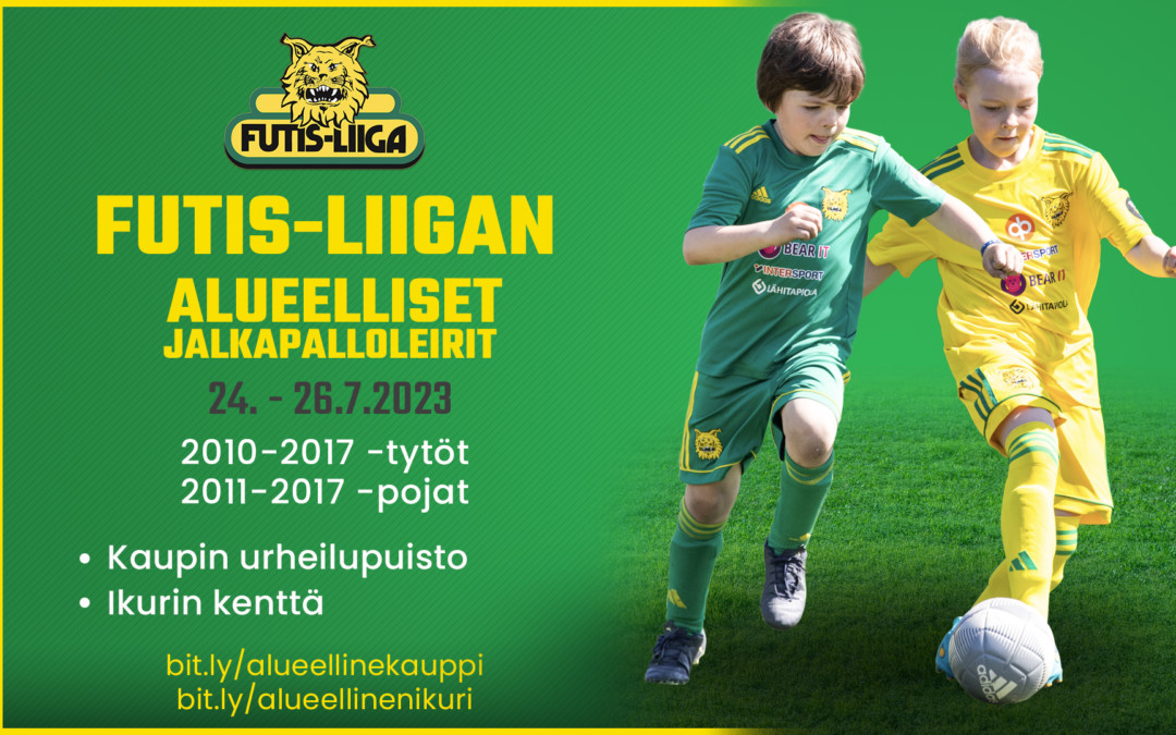 Futis-Liigan alueelliset jalkapalloleirit Kaupissa ja Ikurissa 24.-26. heinäkuuta!