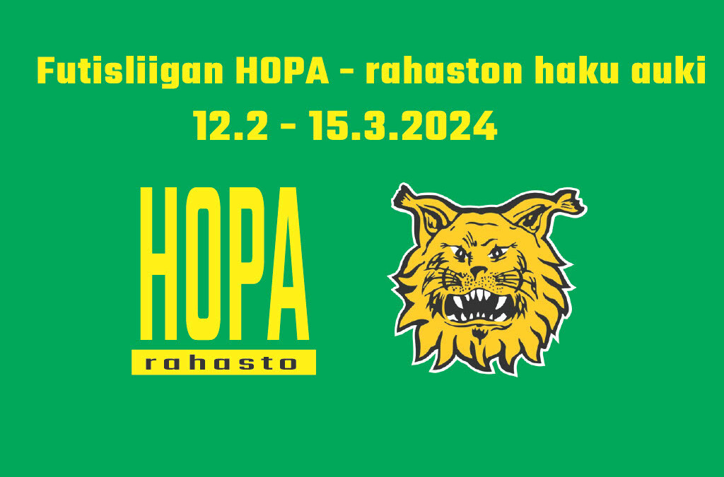 Ilveksen Futis-Liigan HOPA-rahaston haku auki 12.2.-15.3.