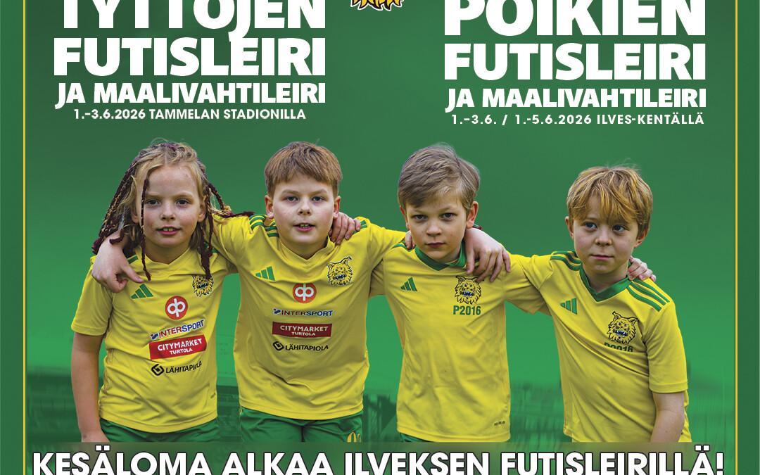 Ilveksen kesän 2026 Futisleirit lähestyvät – ILMOITTAUTUMINEN PÄÄTTYY!!!