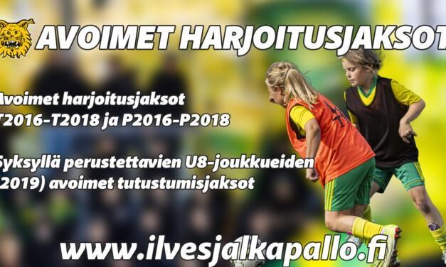 Tule mukaan Ilveksen jalkapallon junioriedustustoimintaan!